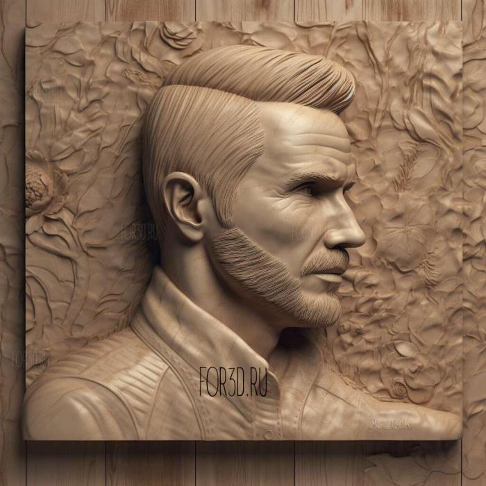 David Beckham 1 stl model for CNC